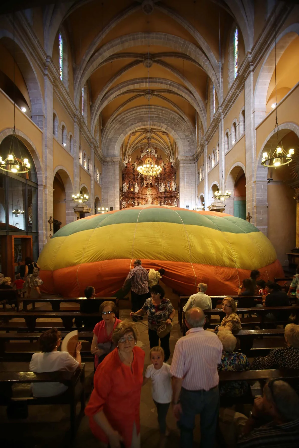 A Wind Igloo inside Santa Maria church in Igualada